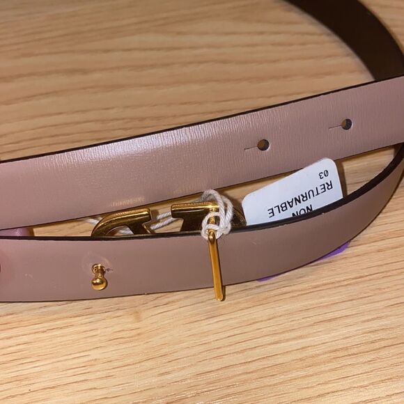 Valentino REVERSIBLE SIGNATURE BELT/GLOSSY CALFSKIN 30 MM SMOKEY/ NEW $6… - Picture 15 of 16
